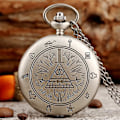 Miniatyrbild 5 av 5: Bill Cipher- Gravity Falls Theme, Quartz Pocket Watch, Black