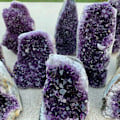 Miniatyrbild 5 av 5: 1 st 200-900 g naturlig ametist Geode Quartz Cluster Crystal