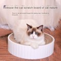 Miniatyrbild 4 av 6: Kompass Rund Cat Scratching Board, Corrugated Paper Scratch White