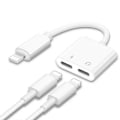 Miniatyrbild 1 av 5: Iphone Ipad Dual 2in1 Lightning hörlursljud och laddare