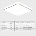 Miniatyrbild 4 av 5: Led Ceiling Down Light Square Cover Modern Design För 30cmx30cm