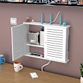 Miniatyrbild 3 av 5: Trådlös Wifi Router Förvaringsboxar Trälåda Kabel Power