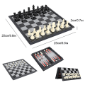 Miniatyrbild 3 av 5: 3 I 1 Backgammon Trä Internationellt set Trä