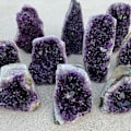 Miniatyrbild 2 av 5: 1 st 200-900 g naturlig ametist Geode Quartz Cluster Crystal