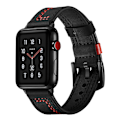 Miniatyrbild 1 av 6: 42/44 mm 38/40 mm rem, lämplig för Apple Watch 1/2/3/4/5/6/7 Black 38/40mm