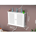 Miniatyrbild 5 av 5: Trådlös Wifi Router Förvaringsboxar Trälåda Kabel Power