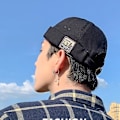 Miniatyrbild 2 av 3: Enfärgad Toque- cap med justerbar Docker- cap