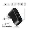 Miniatyrbild 5 av 5: USB 2.0 Hub 3 Portar USB Hubs Mini Rotate Splitter Adapter