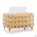 Miniatyrbild 1 av 6: Crystal Tissue Box, nordisk stil för vardagsrum Lämplig Gold
