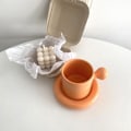 Miniatyrbild 5 av 5: Kreativ frukostkopp kaffe keramisk mugg med fat hem