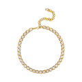 Miniatyrbild 1 av 2: Toggle Clasp Guldhalsband, Mixed Linked Circle, Minimalistisk