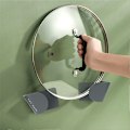 Miniatyrbild 4 av 6: 3 par väggmonterad självhäftande förvaringsställ för lock för pannan