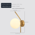 Miniatyrbild 2 av 6: Vägglampa inomhus, kreativ modern minimalistisk stil, 6109 Copper