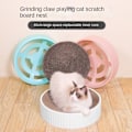 Miniatyrbild 5 av 6: Kompass Rund Cat Scratching Board, Corrugated Paper Scratch White