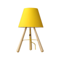 Miniatyrbild 1 av 5: 28CM golvlampa i massivt trä, 220V E27 utan glödlampa,