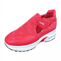 Miniatyrbild 1 av 3: Ortopedisk luftkuddad sula flygande vävda sneakers för kvinnor Red 35