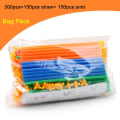 Miniatyrbild 6 av 6: 100-700st Plast 4D Halm Byggklossar Joint Funny