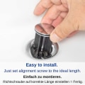 Miniatyrbild 4 av 5: Universal handfat för badrum 40 Mm, Krom avloppsplugg, tillverkad
