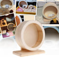 Miniatyrbild 5 av 5: 1st Trä Mute Roller Hamster Löpning Träningshjul Leksaker