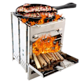 Miniatyrbild 1 av 6: Rostfritt stål Vikbar BBQ Grill Square BBQ Grill utomhus
