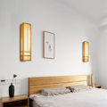 Miniatyrbild 4 av 5: 4w japansk stil vägglampa, sängkant massivt trä inomhus LED