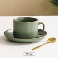 Miniatyrbild 3 av 3: Retro keramisk set, kaffemugg, mjölkkopp, sked med