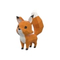 Miniatyrbild 1 av 5: Söta Fox Animal Paper Models 3D Pussel DIY Art Paper