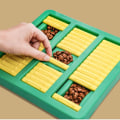 Miniatyrbild 3 av 6: Pussel Slow Food Hundleksak, roterande interaktiv läckande mat Blue