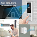 Miniatyrbild 2 av 6: 1PC WiFi smart HD-färgvideodörrklocka, kan ringa, HD-pixel
