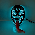 Miniatyrbild 1 av 5: Venom Mask Skräck Kallt Ljus Halloween Mask Led Vuxen