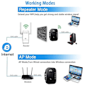 Miniatyrbild 3 av 5: Wi-Fi Range Extender/Wi-Fi Booster/Wi-Fi Repeater trådlös