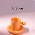 Miniatyrbild 2 av 5: Kreativ frukostkopp kaffe keramisk mugg med fat hem