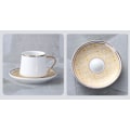 Miniatyrbild 2 av 5: Vit keramisk kopp och fat modern design kaffekopp
