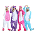 Miniatyrbild 1 av 5: Pegasus Kostym Vuxna Barn Unicorn Pyjamas Onesie Purple M