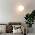 Miniatyrbild 3 av 4: Glaskula Golvlampa Stativ Lampa Personlighet Sovrum Sängbord