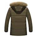 Miniatyrbild 3 av 3: Tjock Varm Parka Män Fleece Päls Huva Män Vinterjacka Kappa