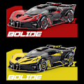 Miniatyrbild 4 av 4: 1:24 Alloy Casting Car Model Bugatti Bolode-liknande leksaksbil Yellow