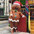 Miniatyrbild 4 av 5: Jul Pepparkakor Uppblåsbar Dräkt För Vuxen