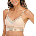 Miniatyrbild 1 av 4: Low Back Wireless Lifting Lace BH, U-formad BH Push Up Beige M