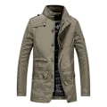 Miniatyrbild 1 av 3: Klassisk lång män trenchcoat för sommaren Tunn hane Casual