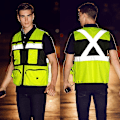 Miniatyrbild 4 av 5: L High Visibility Utility Safety Väst Mesh andningsbart arbete