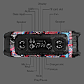 Miniatyrbild 5 av 5: Stor bärbar högtalare Super Bass Bluetooth högtalare för