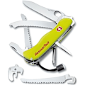 Miniatyrbillede 1 af 3: Schweizisk lommekniv - Victorinox Redningsværktøj - Fluorescerende gul - Nylonskede Fluorescerende gul
