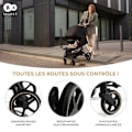Miniatyrbillede 2 af 4: Klapvogn til 27 kg - KINDERKRAFT MITZY - Én-hånds folding - Store dæmpede hjul uden opblæsning - Sort sort