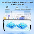 Miniatyrbillede 2 af 4: Afblokket Mobiltelefon Oscal Tiger 10 6,56 tommer 16Go+256Go-SD 1To 50MP 5180mAh Android 13 Dual SIM - Grå grå