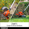 Miniatyrbillede 6 af 6: Powerplus Dual Power Coupe-Bordure Batteri POWDPG7546 - 40 V og 300 mm Ø, uden Batteri eller Oplader, Havearbejde 2 i 1 orange