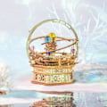 Miniatyrbillede 4 af 4: Robotime 3D kit Starry Night 13,5 x 15,5 cm brunt træ