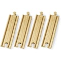 Pikkukuva 1 / 4: Medium Straight Rails 144 mm - BRIO - Tarvike puiselle junaradalle Beige