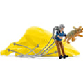 Miniatyrbillede 1 af 6: Parachute Rescue, Schleich æskesæt med 1 faldskærm, 1 menneskefigur og 1 dinosaur, forhistorisk legetøjssæt Flerfärgad