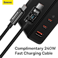Miniatyrbillede 6 af 6: Baseus GAN 5 Pro 140W PD QC4.0 vægoplader til MacBook / Laptop iPhone + 240w kabel